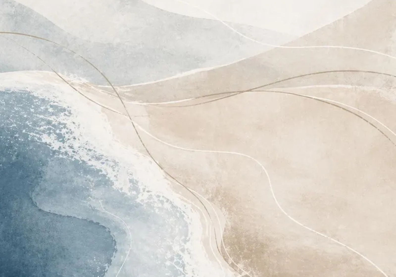 Abstract coastline illustration